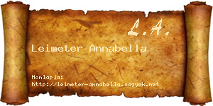 Leimeter Annabella névjegykártya